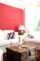 wandfarbe Farbe rot kaminrot Wohnzimmer Landhausstil country 